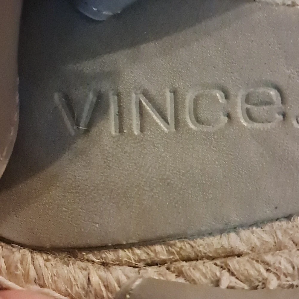 Vince Edie Leather Espadrille Gray 9 Casual  Boho Vacaay Festival Neutral Preown